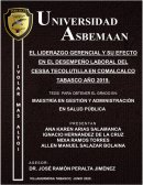 Liderazgo Gerencial y su efecto en el desempeño laboral