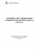 INFORME 4 COMPONENTES QUÍMICOS DE LA CÉLULA