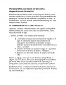 Profesionales que eligen ser docentes