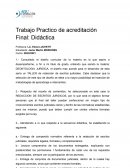 Trabajo Practico de acreditación Final: Didáctica