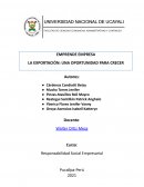 LA EXPORTACIÓN: UNA OPORTUNIDAD PARA CRECER ALFONSO VELASQUEZ TUESTA – PROCESADORA PERU SAC