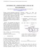 INFORME DE LABORATORIO LINEAS DE TRANSMISION