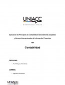 Aplicación de Principios de Contabilidad Generalmente aceptados y Normas Internacionales de Información Financiera