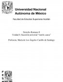 Sucesión Universal "Mortis Causa"
