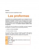 Las proformas