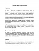 Perdida de la biodiversidad metodo cientifico