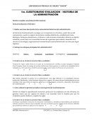 CUESTIONARIO EVALUACION – HISTORIA DE LA ADMINISTRACIÓN