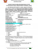 SUSTENTO TECNICO DE AMPLIACION PRESUPUESTAL N°01 POR ACTUALIZACION DE COSTOS Y MODIFICACIONES AL EXPEDIENTE TECNICO