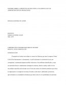 INFORME SOBRE LA PROPUESTA DE SOLUCIÓN A UNA DIFICULTAD DE ADMINISTRACIÓN DE OPERACIONES