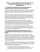 LA CARACTERIZACIÓN CONSTITUCIONAL DE LAS ADMINISTRACIONES PÚBLICAS Y DEL DERECHO ADMINISTRATIVO