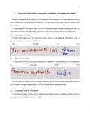 ¿Qué es frecuencia relativa, porcentual , acumulada y acumulada porcentual?