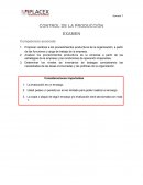 Examen control de la producción