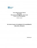Servicios de apoyo al estudiante de la modalidad de educación a distancia