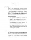 Clasificación de empresas. Tipos de empresas