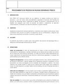 Procedimientos proceso de esparrago fresco