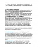 EL MATERIAL DE APOYO DE LA DOCENTE SERA LAS DIAPOSITIVAS Y EL TALLER SOBRE LOS TRASTORNOS CON LAS SIGUIENTES PREGUNTAS