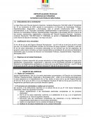 ESPECIFICACIONES TÉCNICAS SERVICIO DE TERCEROS