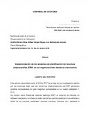 Planificacion de los Recursos Empresariales