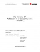 Informe taller de cración de nuevos negocios