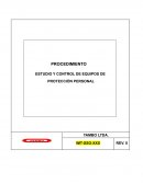 ESTUDIO Y CONTROL DE EQUIPO DE PROTECCIÓN PERSONAL