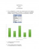 Actividades de graficos. ﻿Matematica