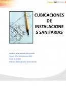 Cubicaciones de instalaciones sanitarias