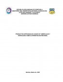 PRODUCTOS ARTESANALES A BASE DE TUBERCULOS Y HORTALIZAS COMO ALTERNATIVA NUTRICIONAL.