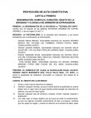 PROYECCIÓN DE UN ACTA CONSTITUTIVA