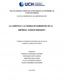 LA LOGÍSTICA Y LA CADENA DE SUMINISTRO DE LA EMPRESA “ACEROS SREQUIPA”