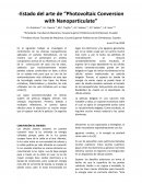 Estado del arte de “Photovoltaic Conversion with Nanoparticulate”