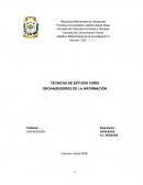 TÉCNICAS DE ESTUDIO COMO ORGANIZADORES DE LA INFORMACIÓN