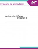 Administración del Tiempo Evidencia 2
