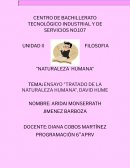 ENSAYO "TRATADO DE LA NATURALEZA HUMANA", DAVID HUME