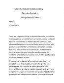 Fundamentos de la Educación y Ciencias Sociales Ensayo Martín Fierro