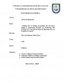 “Análisis De La Política Económica En El Sector Salud Y Educación Durante La Pandemia Del COVID-19 Y Sus Efectos Sobre El Bienestar De Las Familias Peruanas”