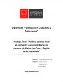“Política pública local de inclusión y accesibilidad en la comuna de Padre Las Casas, Región de la Araucanía”