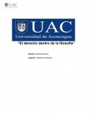 EL DERECHO DENTRO DE LA FILOSOFIA