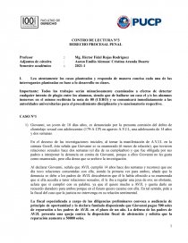 CONTRO DE LECTURA N°3 DERECHO PROCESAL PENAL. Página 1