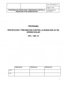 Procedimiento proteccion radiacion UV