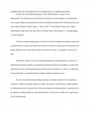 APORTACION DE LOS PRINCIPALES TEORICOS DE LA ADMINISTRACIÓN