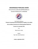 Evaluar la importancia del sinceramiento contable en los saldos de los estados financieros de la Municipalidad Distrital de Crucero en el periodo 2016