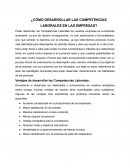 Desarrollo de las competencias laborales en las empresas?