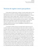 Técnicas de registro sonoro para podcast