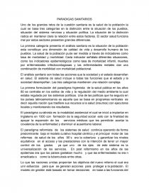 PARADIGMAS SANITARIOS. Página 1