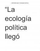 Sostenibilidad y ecología política