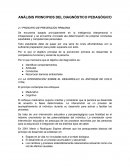 ANÁLISIS PRINCIPIOS DEL DIAGNÓSTICO PEDAGÓGICO