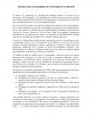 Resumen sobre los paradigmas de la filosofia de la educación