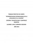 INTERPRETACION FOTOGEOLOGICA EN LA LOCALIDAD DE LA CALDERA