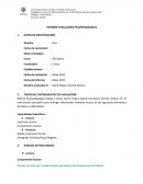 INFORME EVALUACIÓN PSICOPEDAGÓGICA