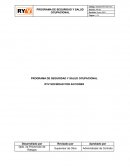 PROGRAMA DE SEGURIDAD Y SALUD OCUPACIONAL RYV SOCIEDAD POR ACCIONES